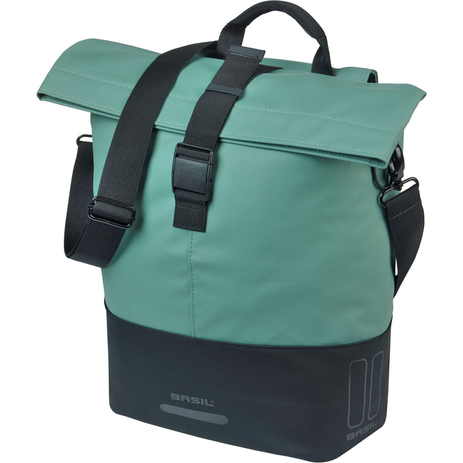 Basil Cove Shopper Bag With MIK Hooks 14-16L Silvergreen Black