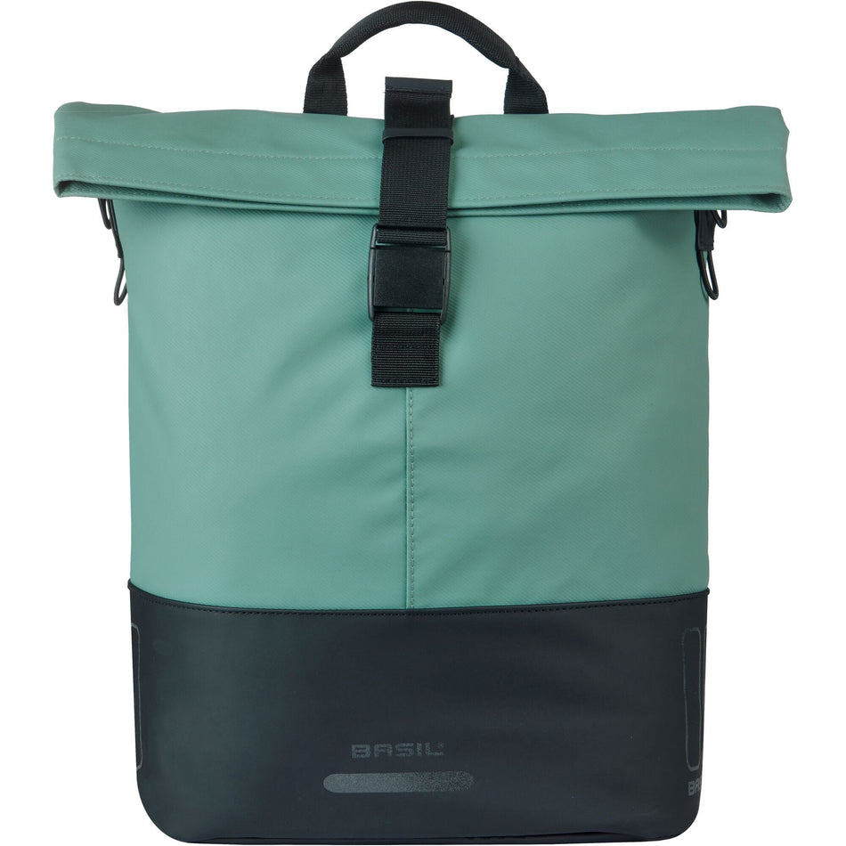 Basil Cove Shopper Bag With MIK Hooks 14-16L Silvergreen Black