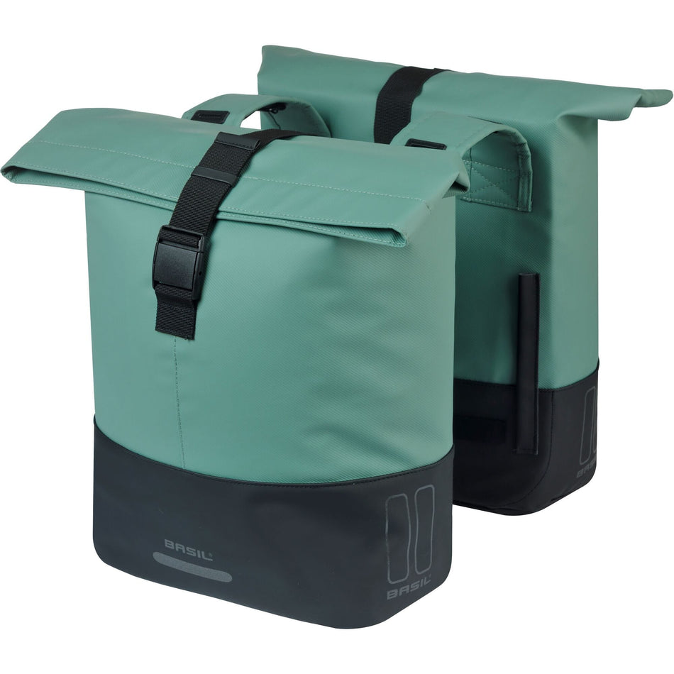 Basil Cove Double Pannier Bag 28-32L Silvergreen Black