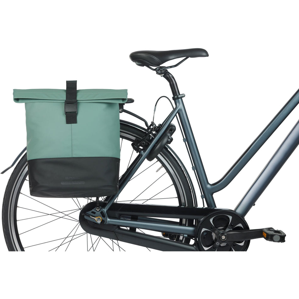 Basil Cove Double Pannier Bag 28-32L Silvergreen Black
