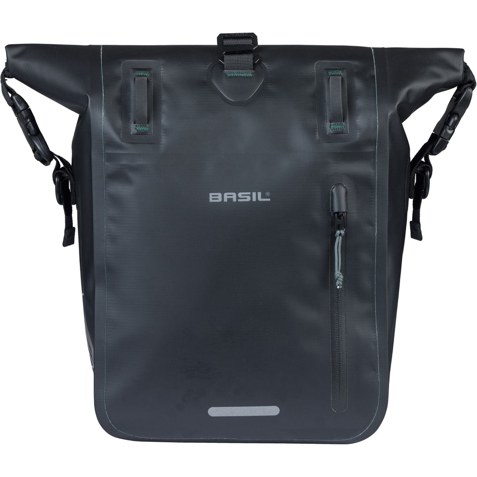Basil Rivo 12-15L Single Bag Tarpaulin MIK Hooks Black