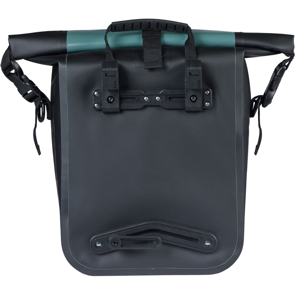 Basil Rivo 12-15L Single Bag Tarpaulin MIK Hooks Silvergreen Black