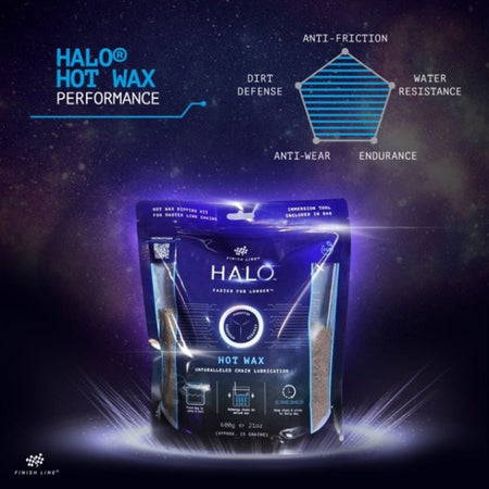 Finish Line Halo Hot Wax Bicycle Chain Lubricant Granular Melts 600g Double Boil Bag