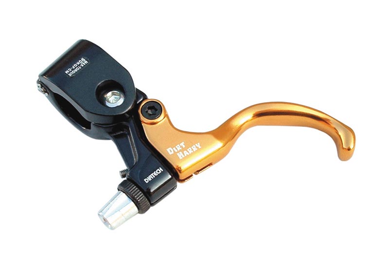 Dia-Compe Dirt Harry Tech 99 BMX brake lever in black and gold for improved dirt style BMX handling.