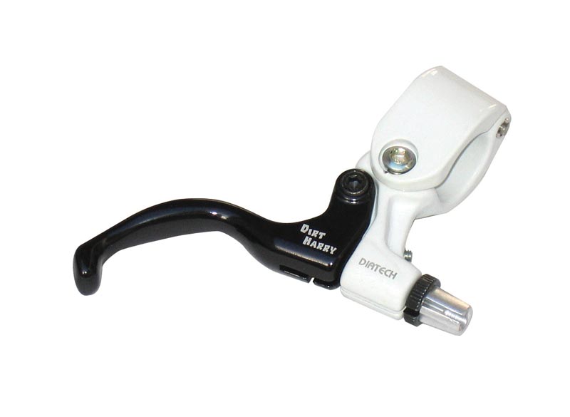 Dia-Compe Dirt Harry Tech 99 BMX brake lever for dirt style bikes in black and white.