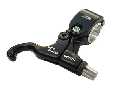 Dia-Compe Tech 99 BMX brake lever in black, cold forged alloy, single right-hand lever with Gold Finger branding.