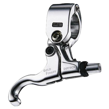 Dia-Compe Tech 99 BMX brake lever in silver with a short blade for BMX and Fixie bikes.