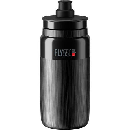 Elite Fly Lightweight Sports Cycling Water Bottle 550ml in a sleek black design.