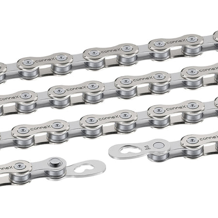 Connex 10SX 10 Speed 1/2" x 1 1/128" Nickel Stainless Steel 114 Link MTB Road Bicycle Chain