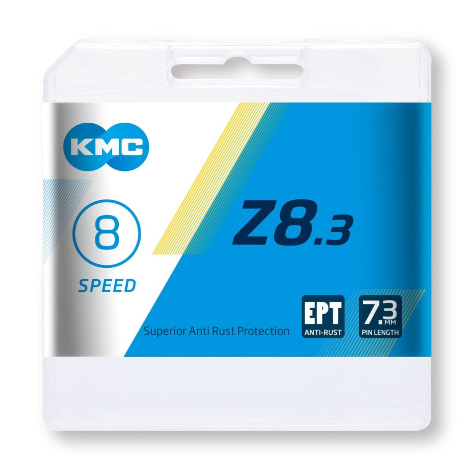 KMC Z8EPT 8 Speed Chain Anti Rust 114 Link Silver