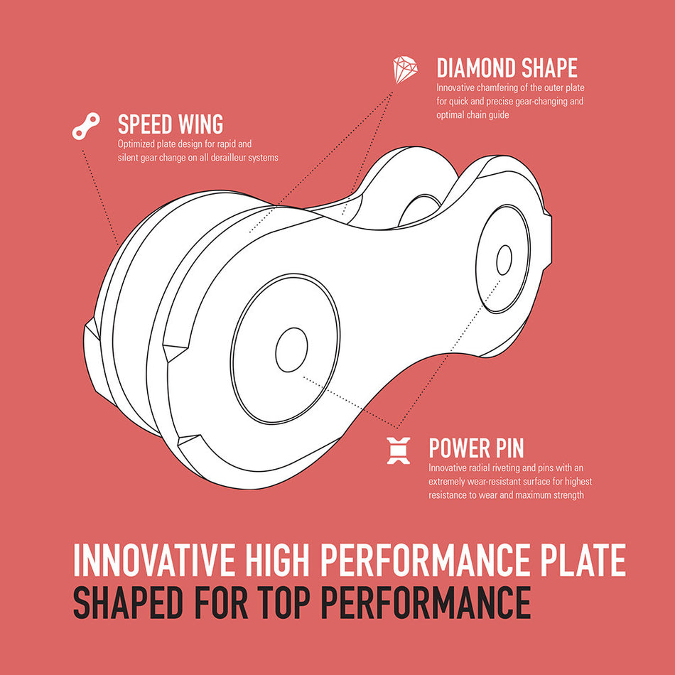Connex 10SE 10 Speed 1/2" x 1 1/128" 124 Link MTB Road E-Bike Bicycle Chain