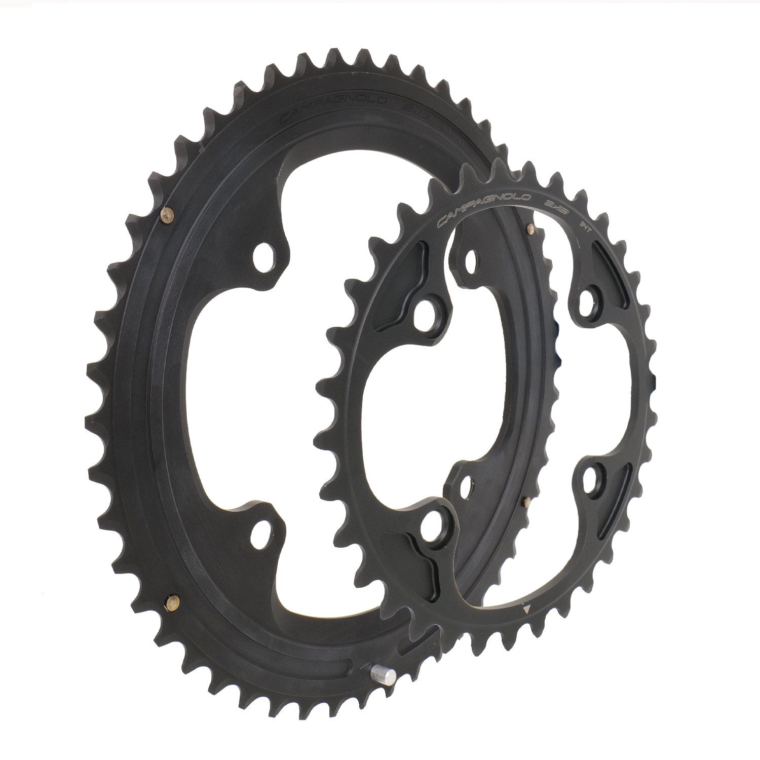 Campagnolo Super Record 13 speed chainring showing two chainrings designed for ultimate performance in cycling.