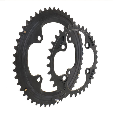 Campagnolo Super Record 13 speed chainring showing two chainrings designed for ultimate performance in cycling.
