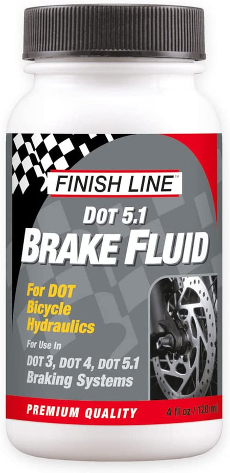 Finish Line Dot 5.1 Brake Fluid - For Bicycle Hydraulic Brakes - 120ml/4oz