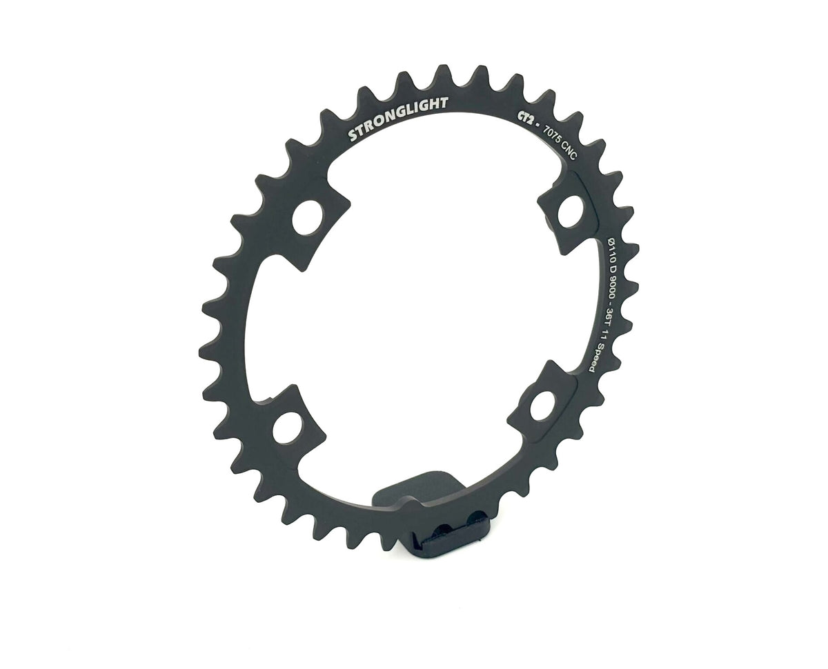 Stronglight Dura Ace 9000 11 Speed Shimano compatible chainring in black with 4-arm design