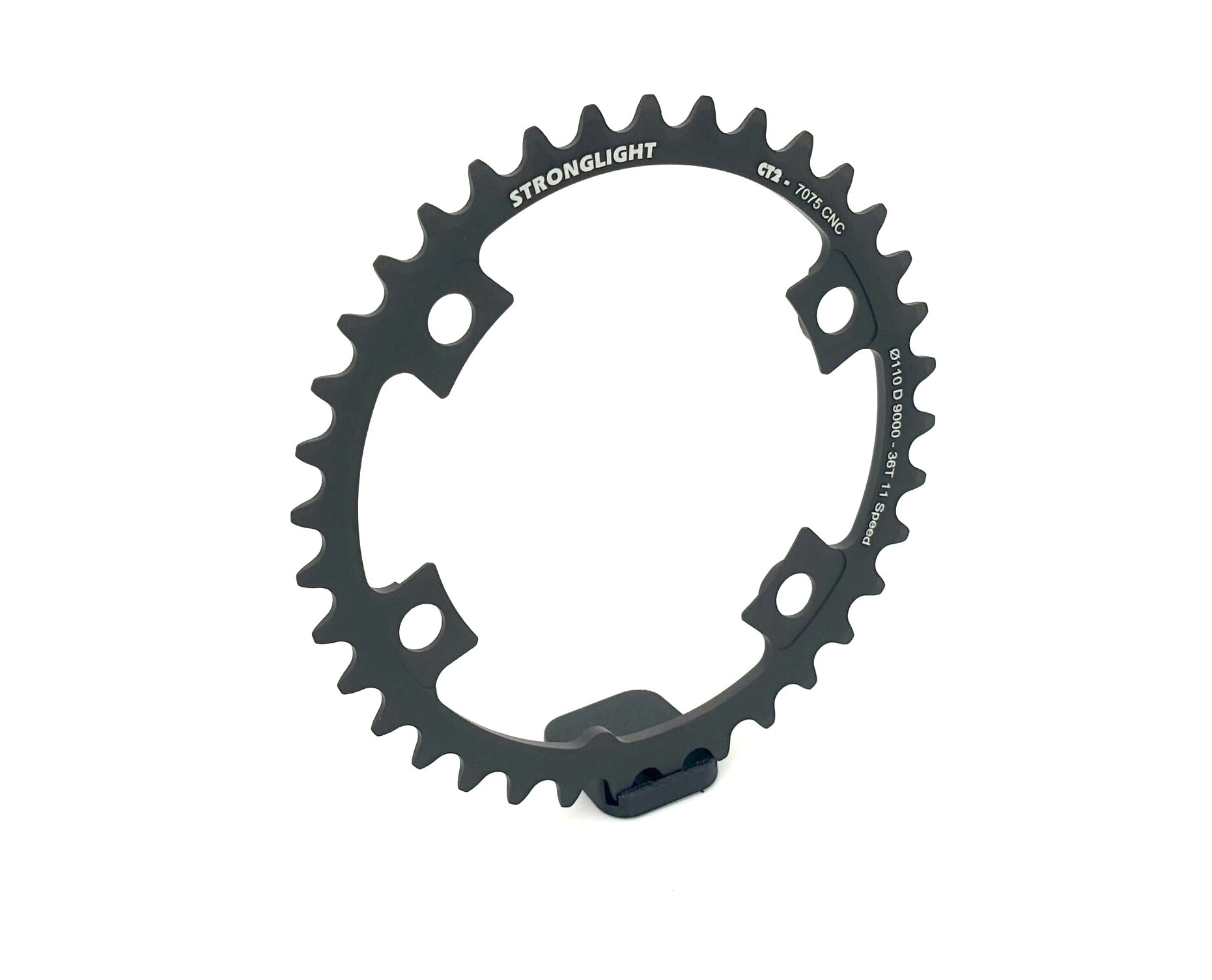 Stronglight Dura Ace 9000 11 Speed Shimano compatible chainring in black with 4-arm design