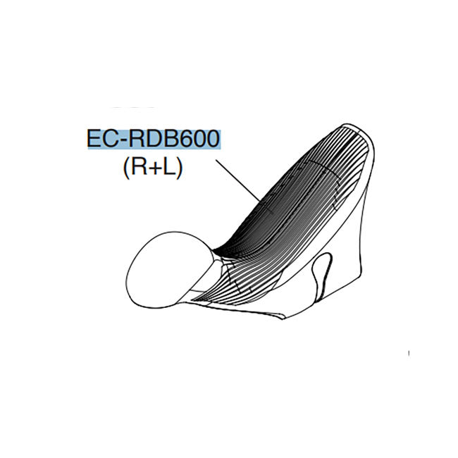 Campagnolo 12 speed disc brake hoods diagram showing design features of EC-RDB600 Ergo hoods.