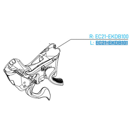 Campagnolo EKAR 13 Speed Disc Brake Left Hand Ergopower Shifter Body EC-EKDB101