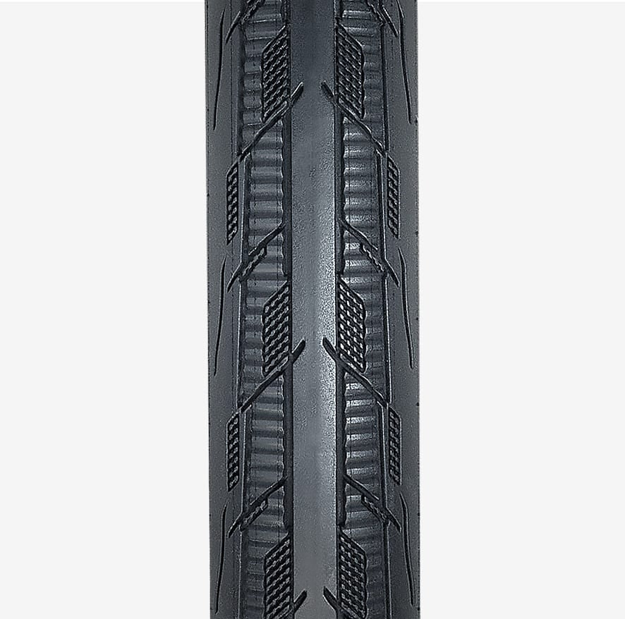 Tioga Fastr React S-Spec BMX 20 inch folding tyre with paddle-like serrated shoulder treads for improved grip.