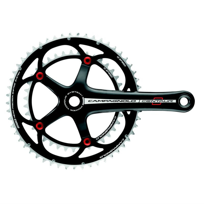Campagnolo FC12-CERB Centaur 2012-14 Power Torque 10 Speed Carbon Chainset In Red / Black