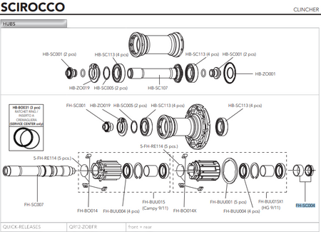 Campagnolo FH-SC004 Right Locknut For Rear Hub