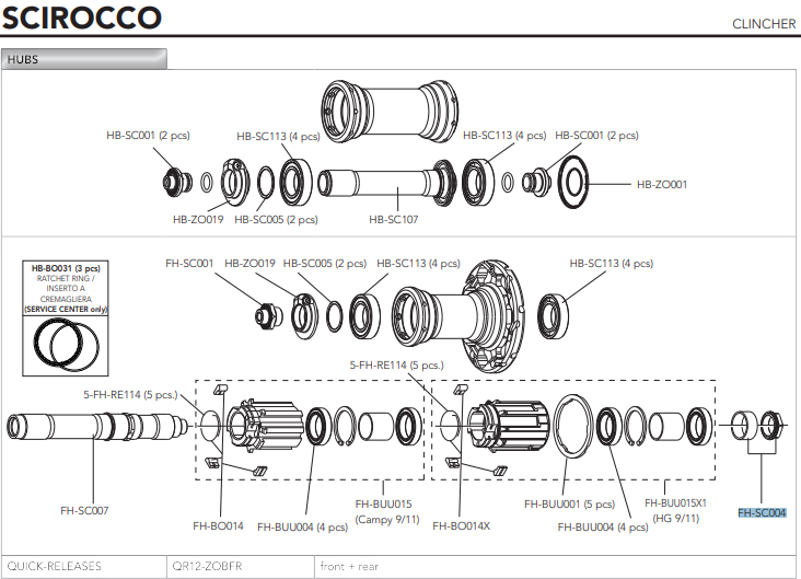 Campagnolo FH-SC004 Right Locknut For Rear Hub