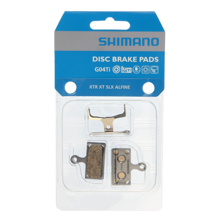 Shimano G04TI Sintered Titanium Backed Disc Brake Pads For XTR, DEORE XT, SLX, DEORE