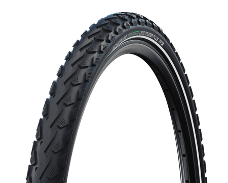 Schwalbe Land Cruiser Plus Active PunctureGuard SBC rigid MTB tyre, black with reflective details, puncture-resistant MTB tyre.