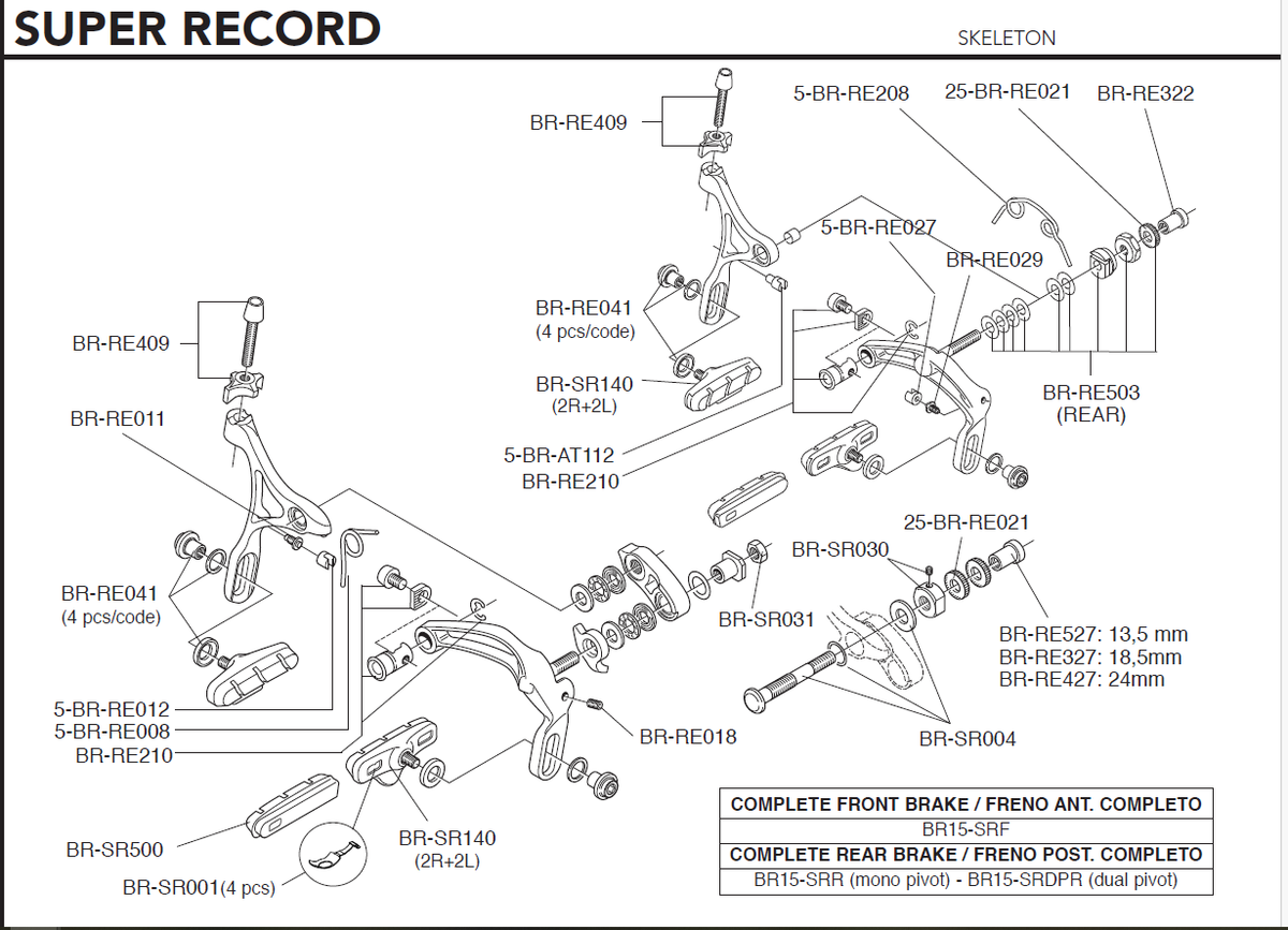 Campagnolo BR-RE-322 Super Record Rim Brake Nut