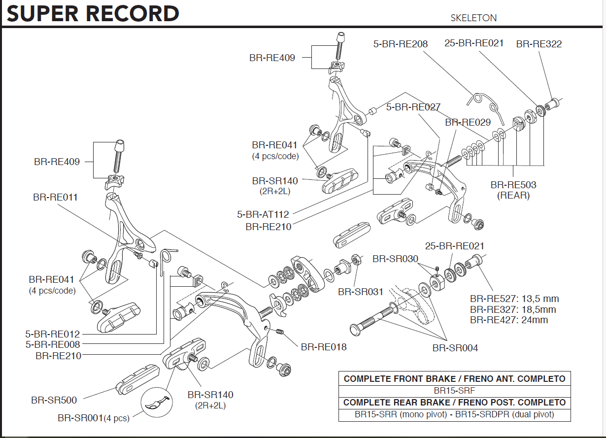 Campagnolo BR-RE-322 Super Record Rim Brake Nut
