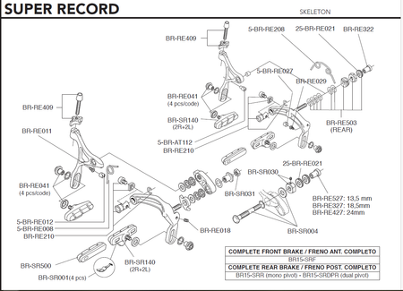 Campagnolo BR-RE-322 Super Record Rim Brake Nut