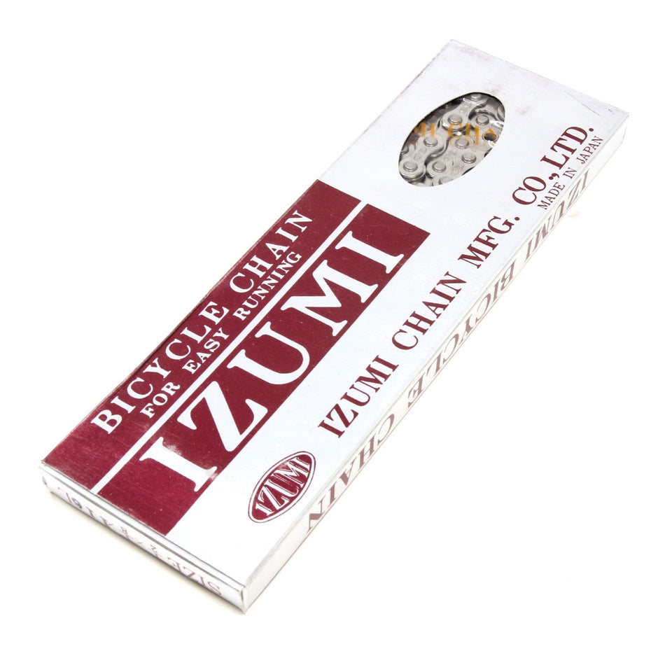 Izumi 410 3/32" Single Speed Chain In Silver 116 Link