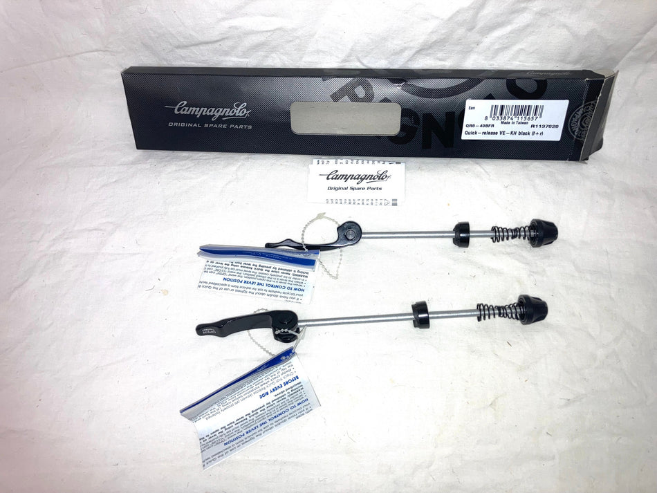 Campagnolo QR8-40BFR Quick Release Skewers Front And Rear In Black