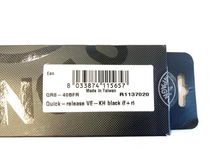 Campagnolo QR8-40BFR Quick Release Skewers Front And Rear In Black