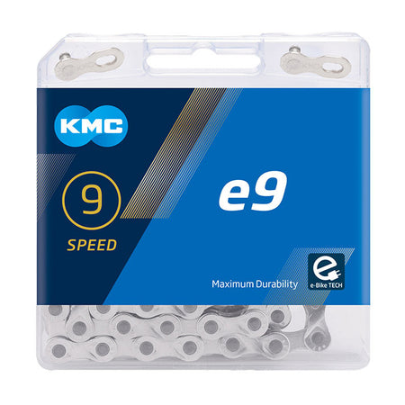 KMC E9 9 Speed 1/2" X 11/128" E-Bike 122 Link Chain