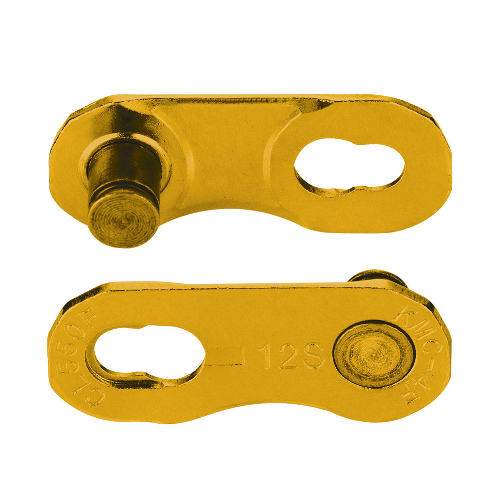 KMC flat SRAM chain joining links in gold color, featuring two joining links for KMC X FLAT / XSL FLAT chains.