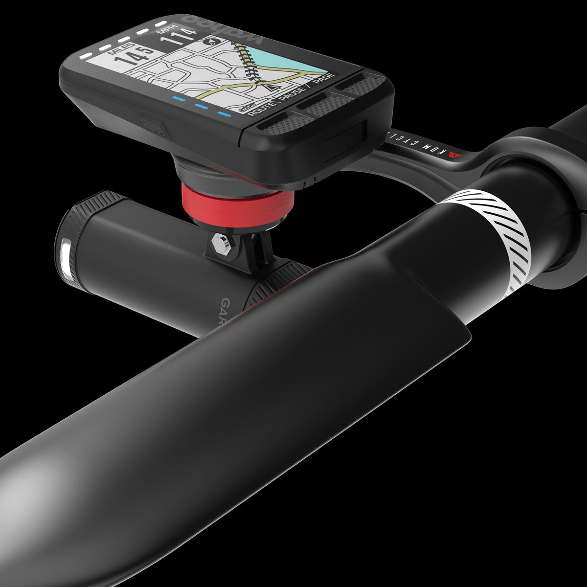 KOM Universal Garmin and Wahoo Mount Bundle in Black