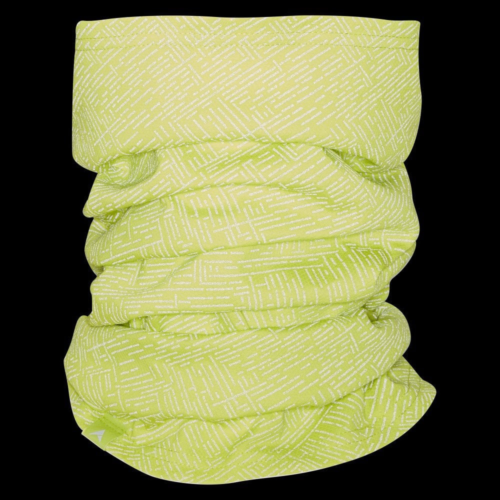 Altura Lightweight Unisex Neck Warmer With All-over Reflective Print In Lime