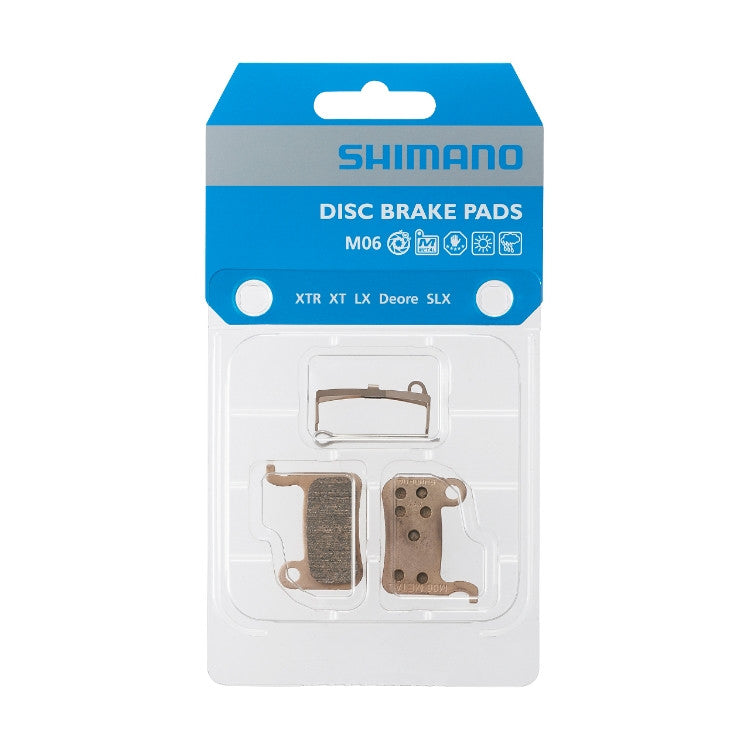 Shimano M06 Sintered Steel Backed Disc Brake Pads For XTR, DEORE XT, DEORE LX, SLX, DEORE, SAINT