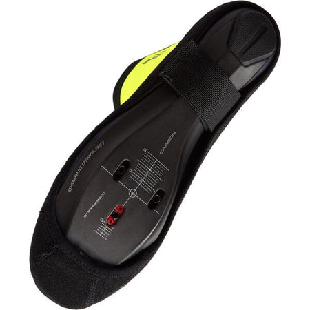 Madison Stellar Shoe Cover Open Sole Overshoes Black / Hi-Viz Yellow