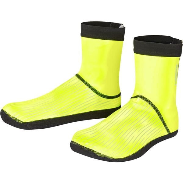 Madison Stellar Shoe Cover Open Sole Overshoes Black / Hi-Viz Yellow