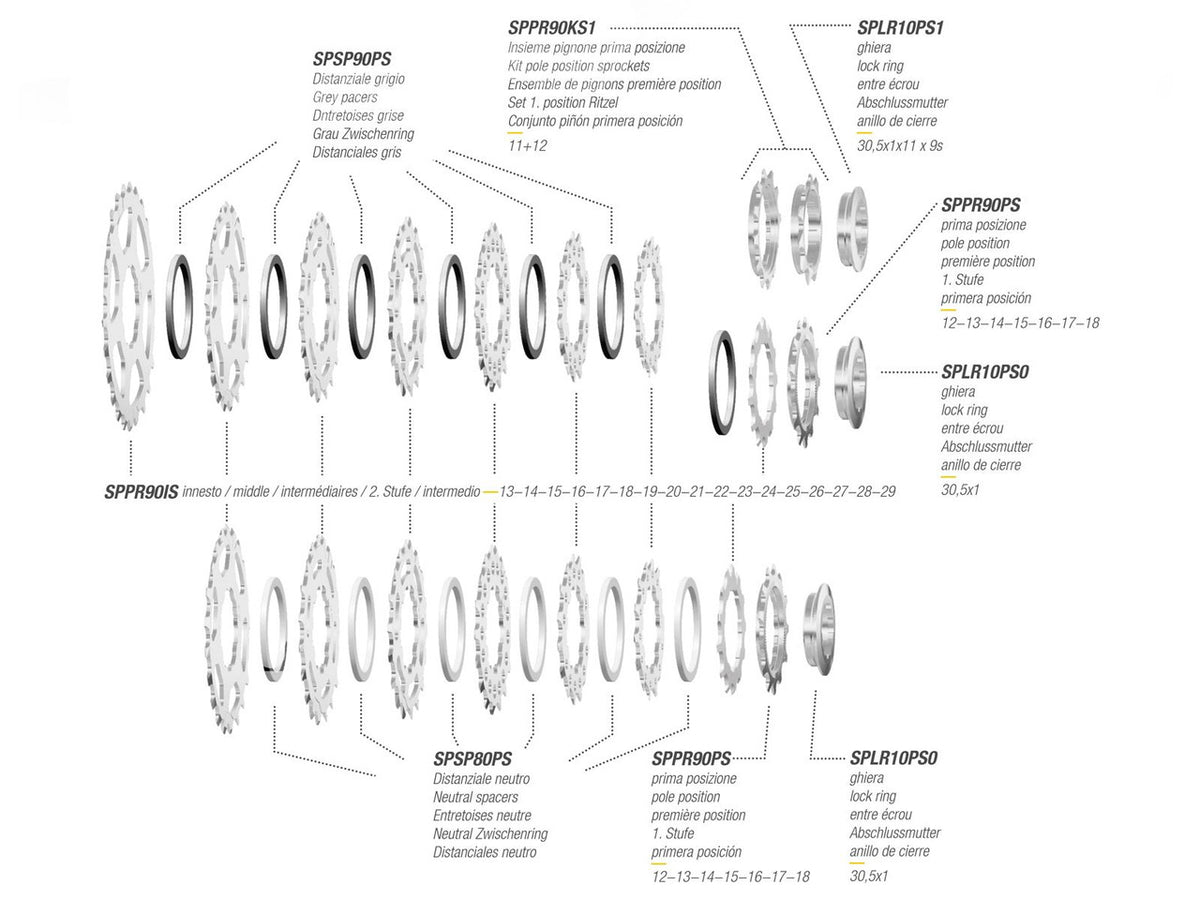 Miche Primato 8 Speed Cassette Shimano Compatible