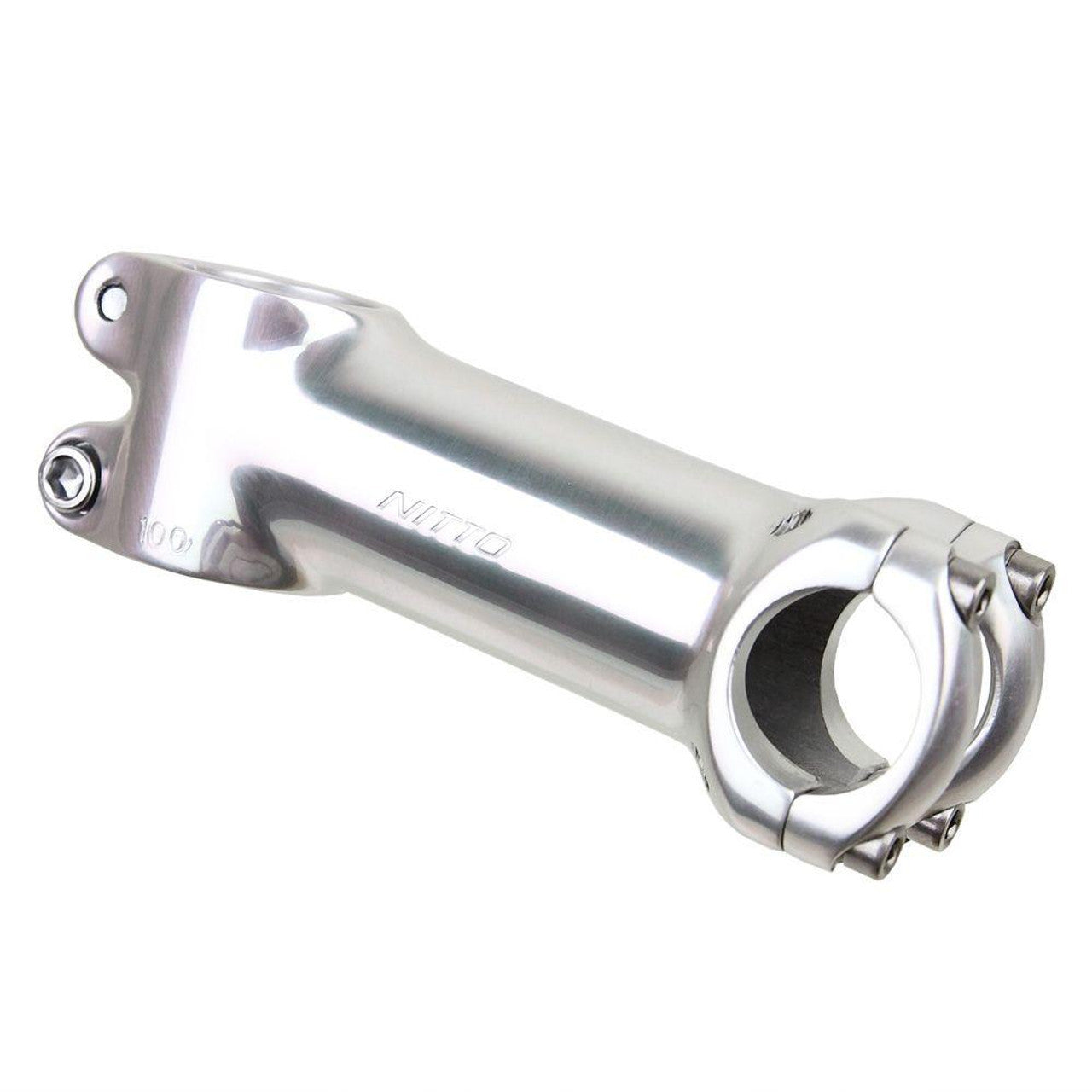 Nitto UI81EX A-Head 26mm Clamp Stamped Bicycle Stem In Silver