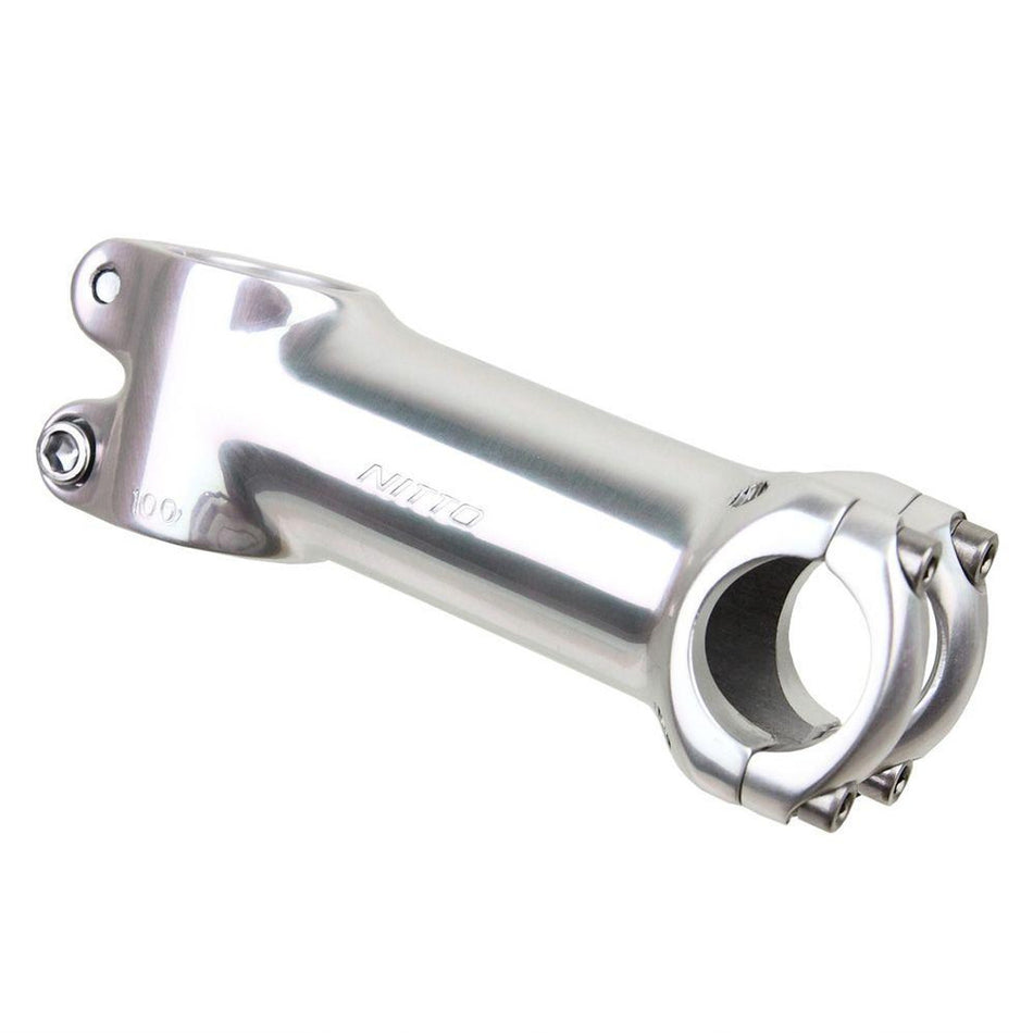 Nitto UI81EX A-Head 26mm Clamp Stamped Bicycle Stem In Silver