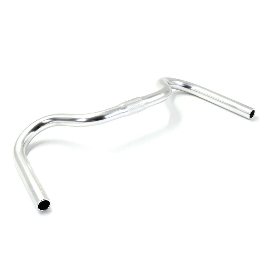 Nitto B307AA Urban Moustache Bicycle Handlebars | 25.4mm Clamp | 435mm Wide| Silver