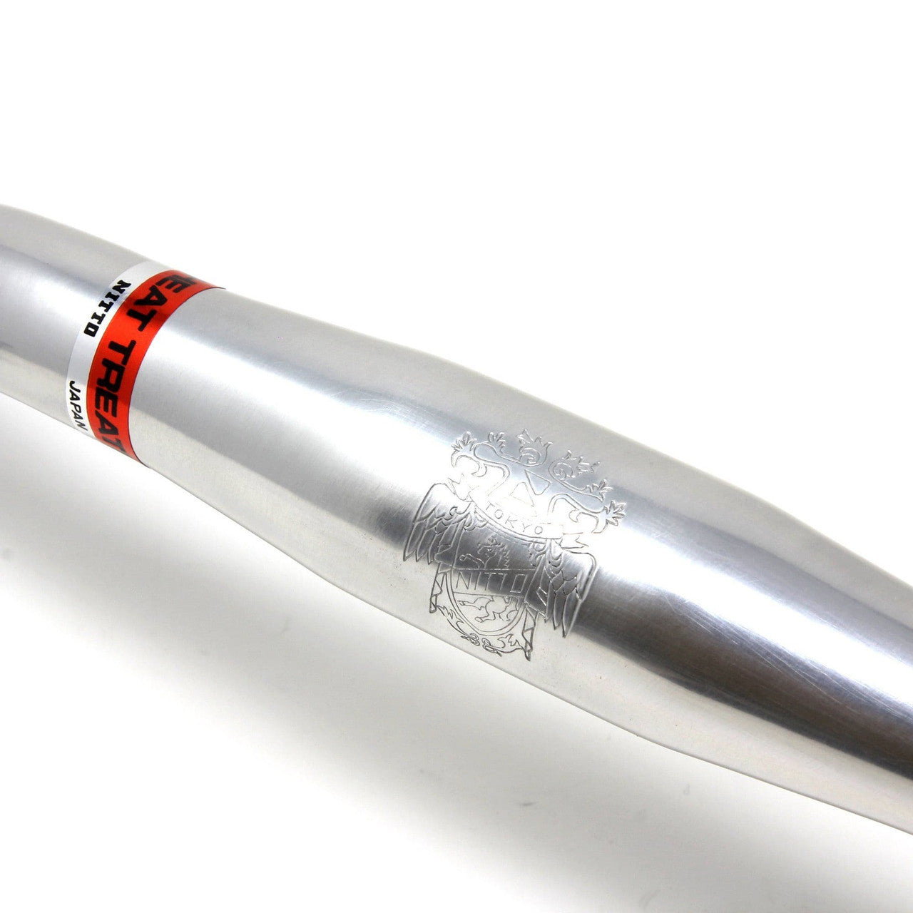 Nitto RB-030SSB Curved Oversize Bullhorn Handlebars | 31.7mm Clamp | Silver