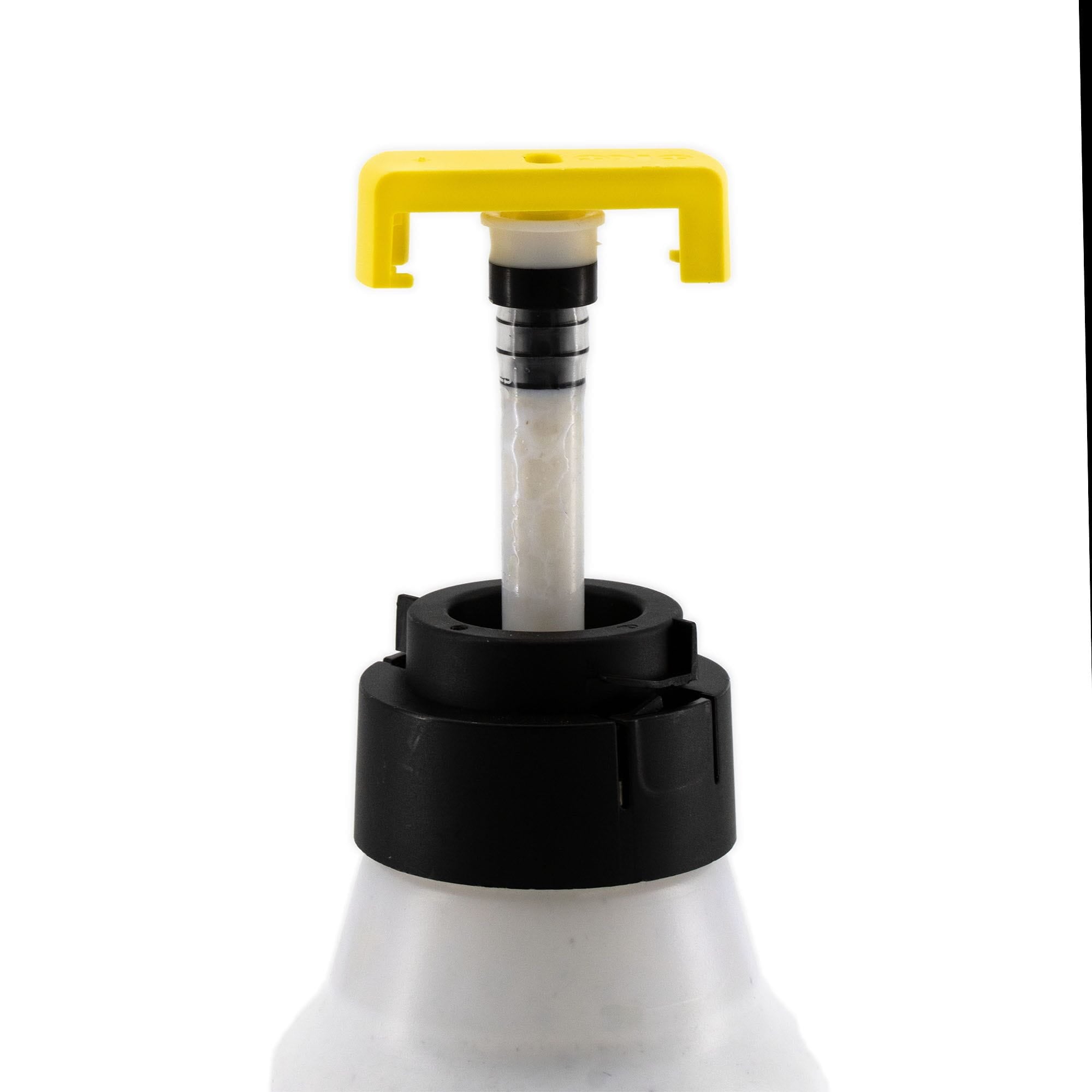 Nutrak tubeless bicycle tyre sealant bottle nozzle for easy application and puncture protection.