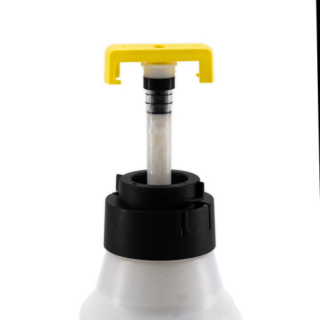 Nutrak tubeless bicycle tyre sealant bottle nozzle for easy application and puncture protection.