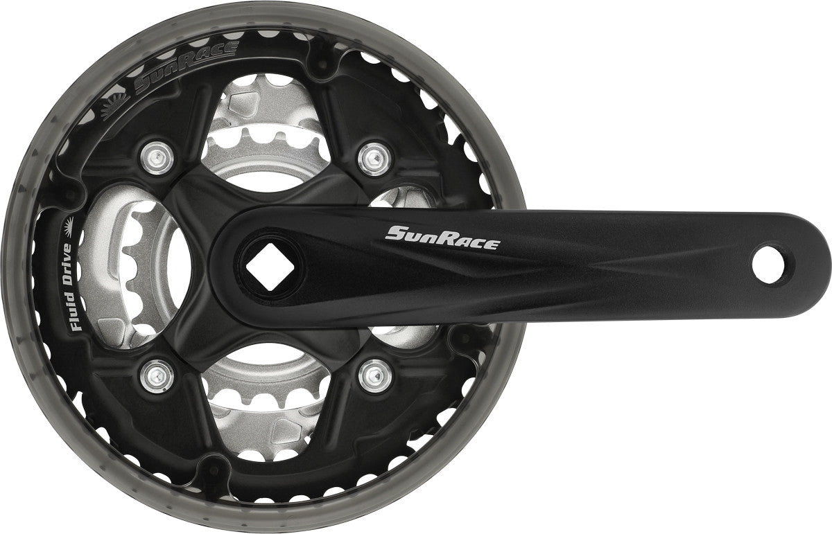 SunRace FCM500 7/8 Speed Triple Bicycle Chainset 42/34/24T 170mm