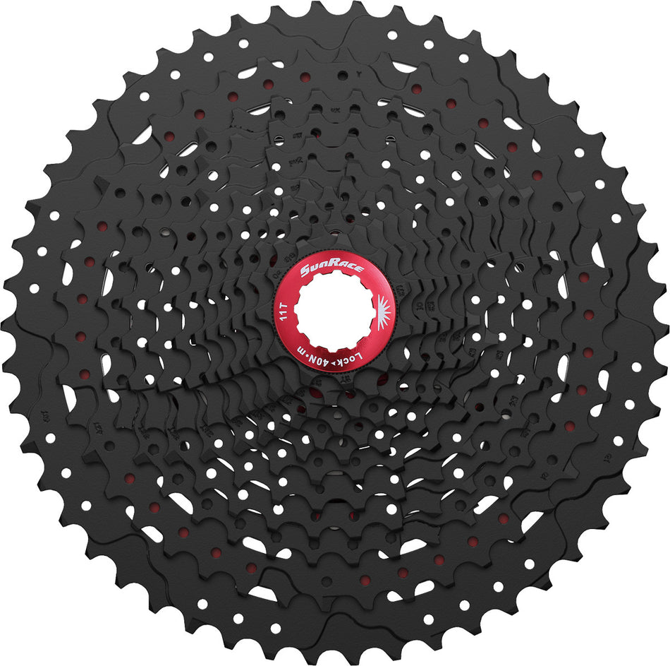 SunRace CSMZ90 12 Speed MTB Wide Ratio Cassette In Black 11-50T